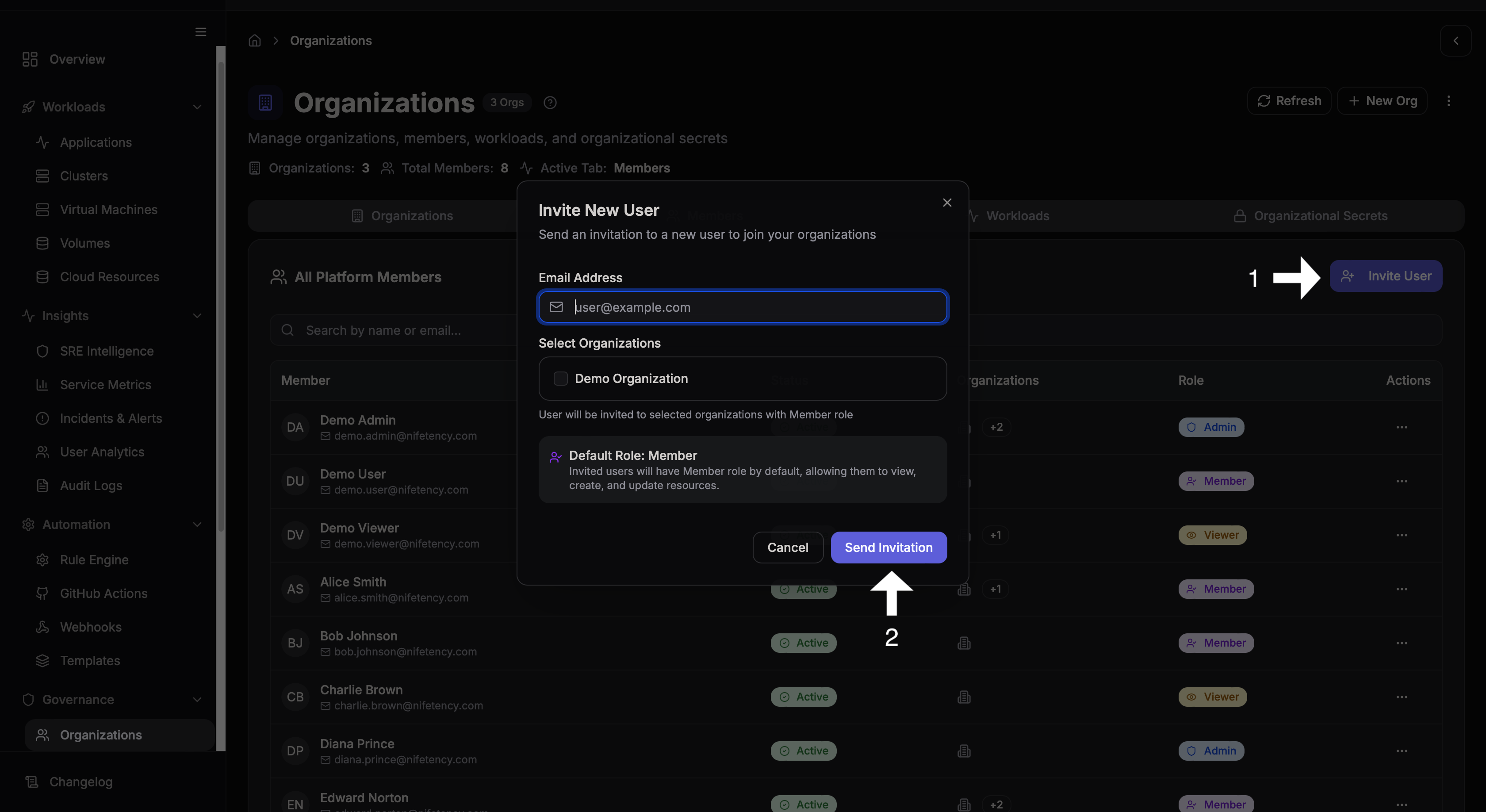 Invite User Modal