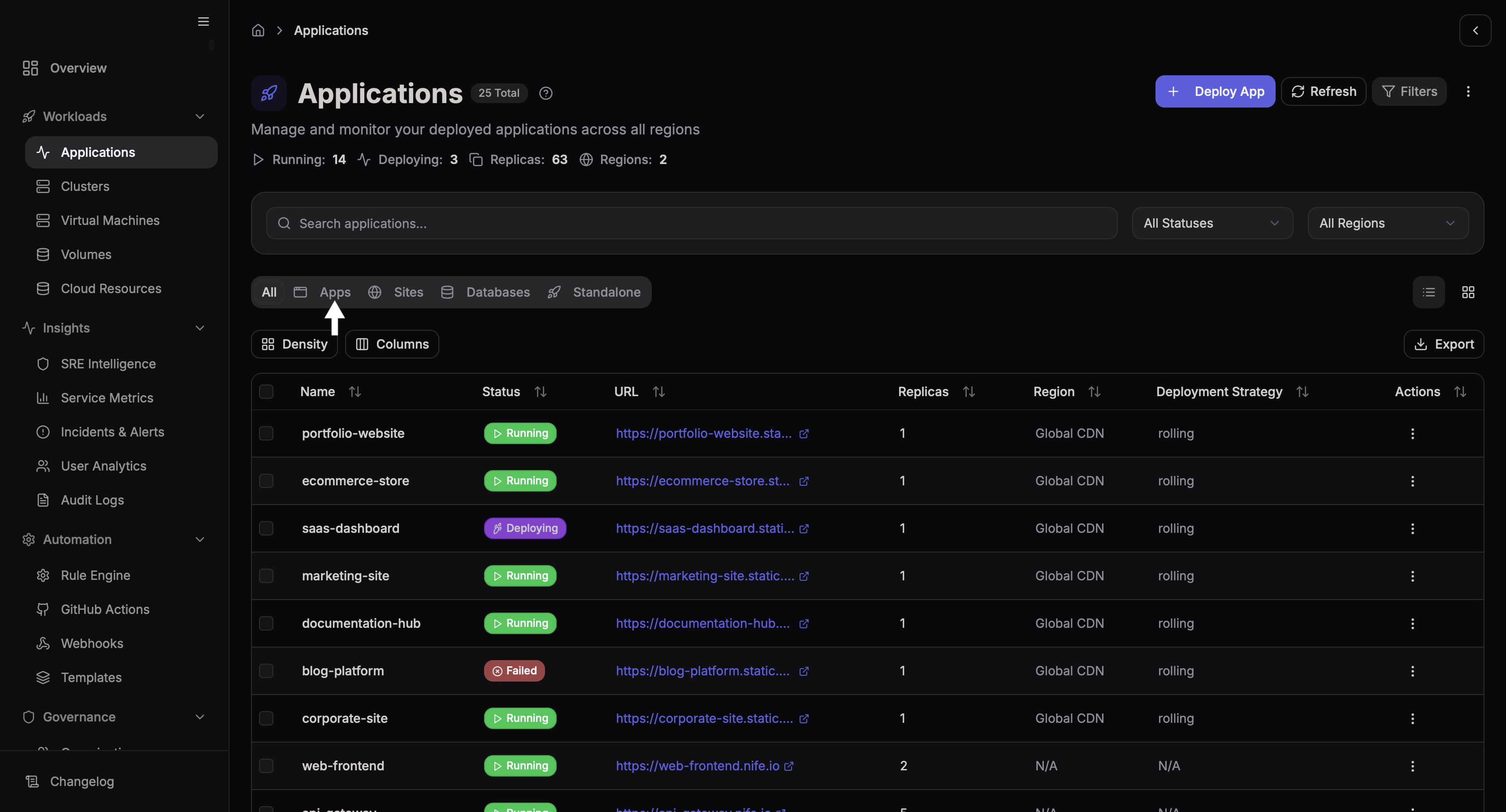 Navigate to Applications