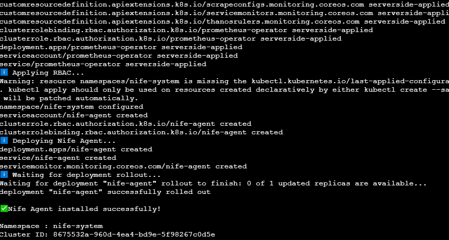 Agent Deployment Progress and Logs