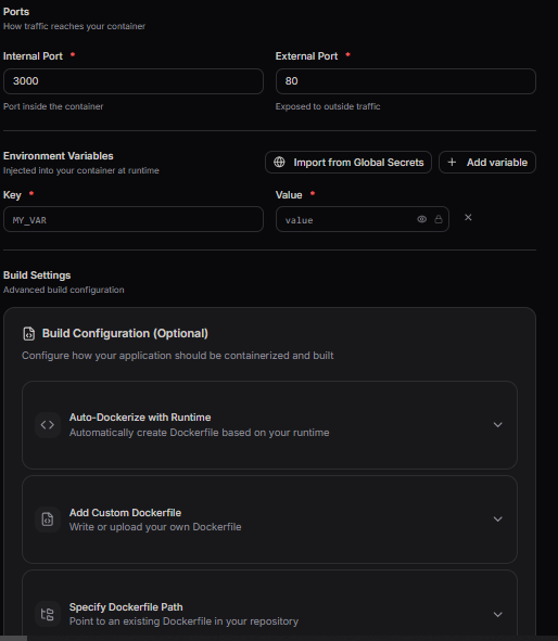 Configure and Build Application