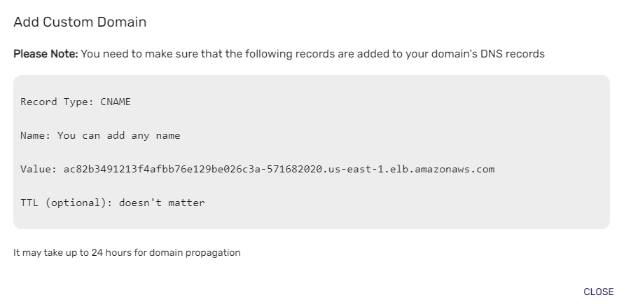 add custom domain