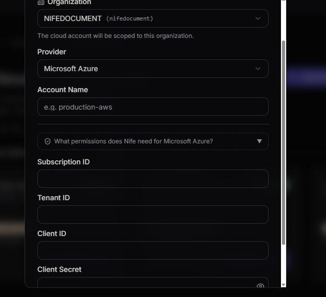 GCP Account Form