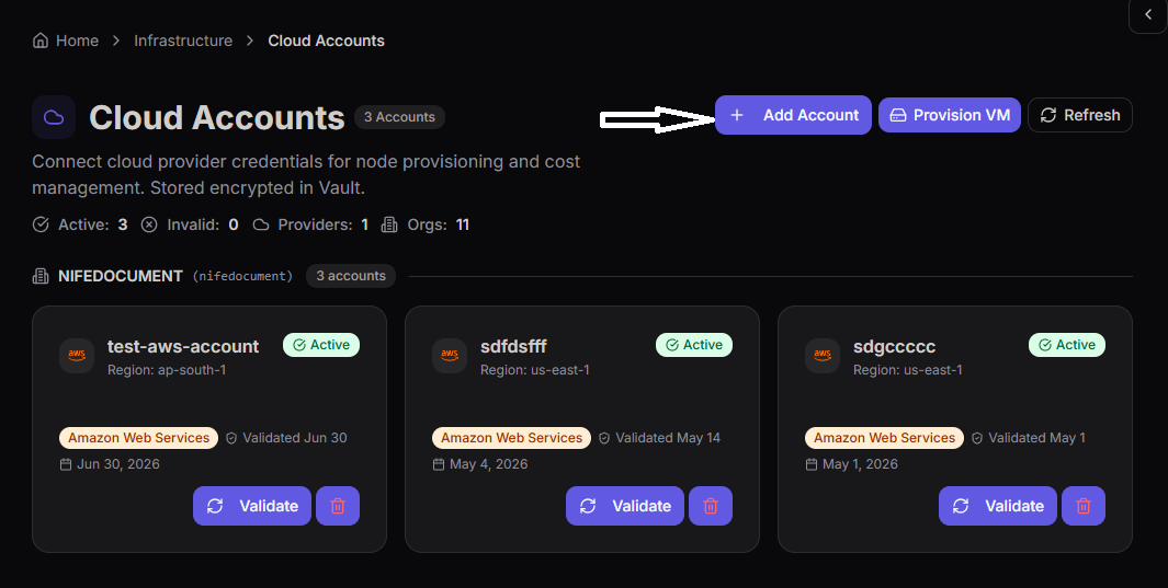 OpenShift Account Form