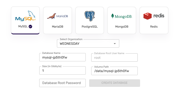 select your Organization