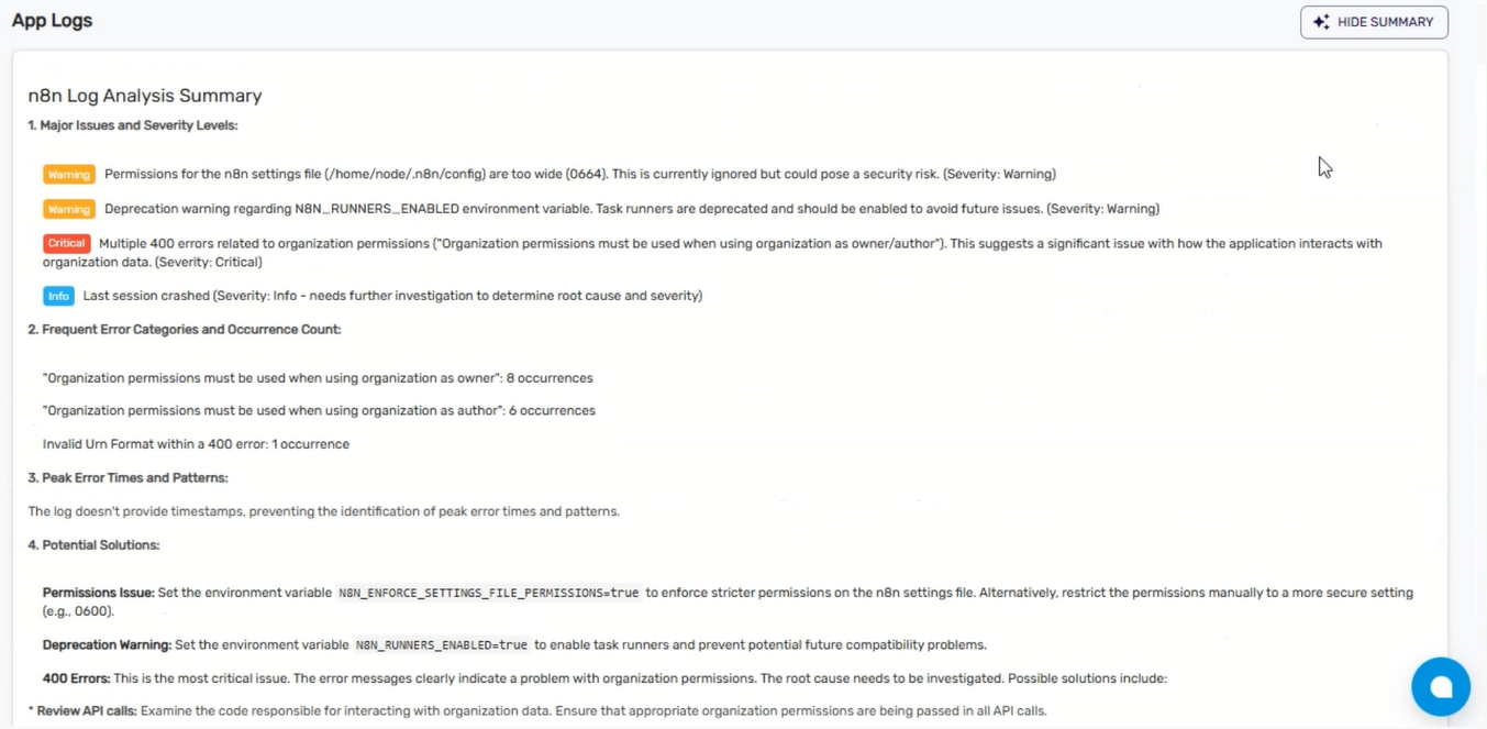 AI Log Summarizer report