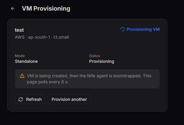 VM Provisioning Stage